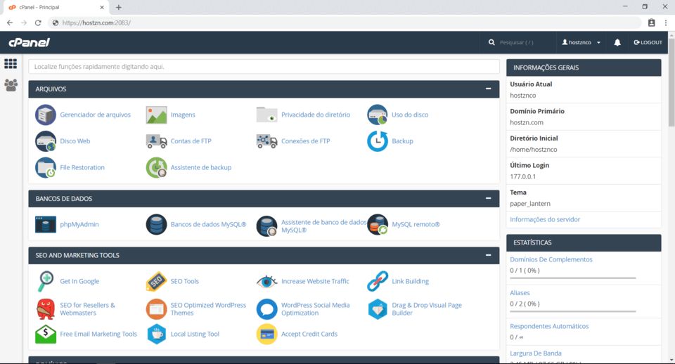 Painel cPanel