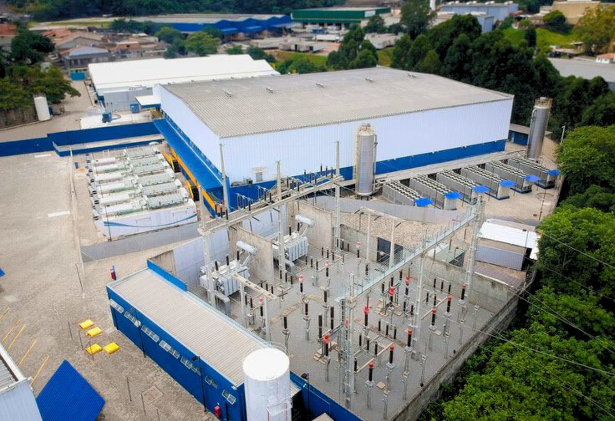 Vista aérea da infraestrutura do data center